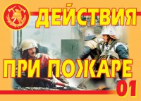 Комплект плакатов "Действия при пожаре" - fgospostavki.ru - Ярославль