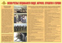 Плакат "Военно-учетные специальности солдат, матросов, сержантов и старшин" - fgospostavki.ru - Ярославль