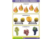Таблица демонстрационная "Считаем, взвешиваем, сравниваем" (винил 70x100) - fgospostavki.ru - Ярославль