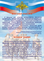 Таблица "Военная присяга. Боевое знамя" (100х140 сантиметров, винил) - fgospostavki.ru - Ярославль