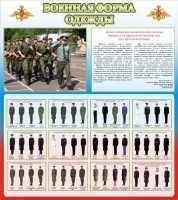 Стенд "Военная форма одежды (герб РФ) " - fgospostavki.ru - Ярославль