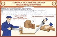 Стенд "Техника безопасности при пилении древесины" - fgospostavki.ru - Ярославль