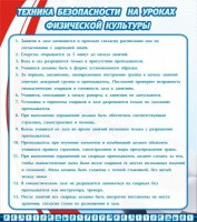 Стенд "Техника безопасности на уроках физкультуры" - fgospostavki.ru - Ярославль