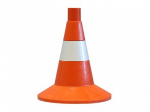 Сигнальный дорожный конус (мягкий, с одной световозвращающей полосой) - fgospostavki.ru - Ярославль