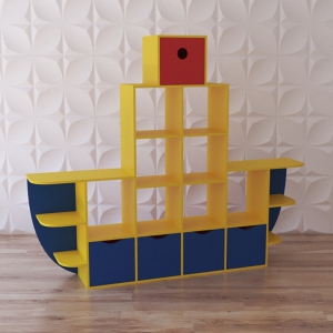 Стеллаж для игрушек "Пароход" - fgospostavki.ru - Ярославль