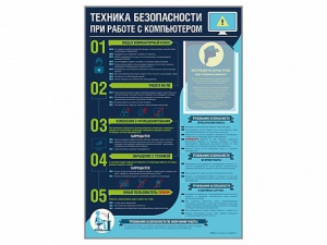 Стенд-уголок "Техника безопасности при работе на компьютере в общеобразовательных учреждениях" - fgospostavki.ru - Ярославль
