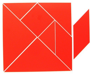 Магнитная головоломка "Танграм" (красный) - fgospostavki.ru - Ярославль