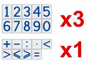 Комплект магнитов (демонстрационных) для школьной доски "Цифры и знаки" - fgospostavki.ru - Ярославль