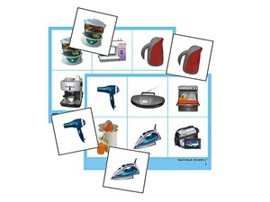 Логопедическое лото "Бытовая техника" (4 планшета, 24 карточки, цветное, ламинированное) - fgospostavki.ru - Ярославль