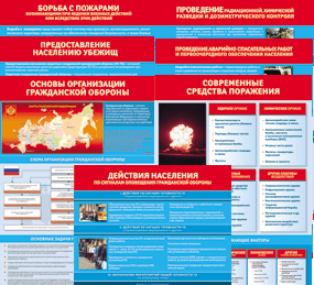 Комплект таблиц "Основы гражданской обороны (МЧС РФ)" 13 штук. - fgospostavki.ru - Ярославль