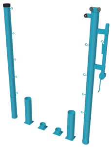 Стойки для большого тенниса с механизмом натяжения со стаканами - fgospostavki.ru - Ярославль