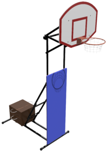 Стойка стритбольная-минибаскетбольная складная, переносная (регулируемая высота от 2,75 метров до 3,05 метра) - fgospostavki.ru - Ярославль