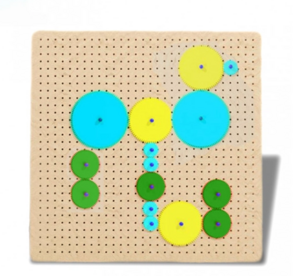 Тактильно-развивающая панель с разноцветными шестеренками - fgospostavki.ru - Ярославль