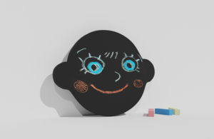 Фигурная грифельная меловая доска на тему эмоций - fgospostavki.ru - Ярославль