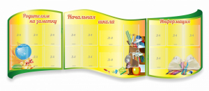 Стенд "Начальная школа" резной из 3-х частей - fgospostavki.ru - Ярославль