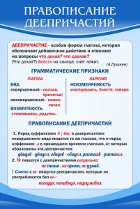 Стенд "Правописание деепричастий" - fgospostavki.ru - Ярославль
