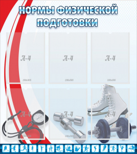 Стенд "Нормы физической подготовки" Вариант 2 - fgospostavki.ru - Ярославль