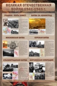 Стенд "Великая Отечественная война" (битвы) - fgospostavki.ru - Ярославль