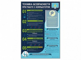 Стенд-уголок "Техника безопасности при работе на компьютере в общеобразовательных учреждениях" - fgospostavki.ru - Ярославль