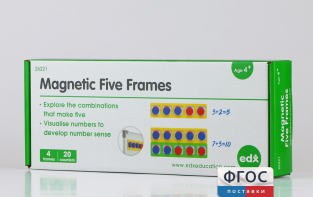 Счетное поле "5" магнитное 4 шт., 20 2-х цветных счетных фишек - fgospostavki.ru - Ярославль