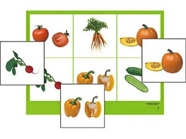 Логопедическое лото "Овощи" (4 планшета, 24 карточки, цветное, ламинированное) - fgospostavki.ru - Ярославль