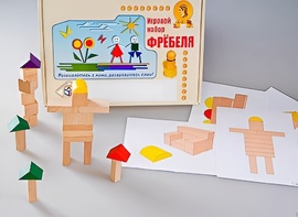 Игровой набор Фребеля "Конструктор деревянный без соединений-3" (Серия "Эксперимент") - fgospostavki.ru - Ярославль