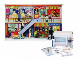 Магнитно-маркерный ситуационный плакат "Магазин" с набором магнитных карточек + методические рекомендации (иностранный язык) - fgospostavki.ru - Ярославль