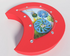 Настенный игровой модуль в виде части гусеницы с весами - fgospostavki.ru - Ярославль