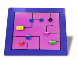 Тактильно-развивающая панель с геометрическими фигурами - fgospostavki.ru - Ярославль