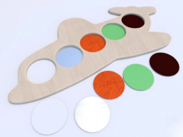 Тактильные разноцветные дощечки «Самолетик» - fgospostavki.ru - Ярославль