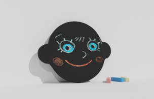 Фигурная грифельная меловая доска на тему эмоций - fgospostavki.ru - Ярославль