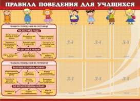 Стенд "Правила поведения для учащихся" - fgospostavki.ru - Ярославль