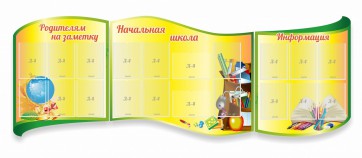 Стенд "Начальная школа" резной из 3-х частей - fgospostavki.ru - Ярославль