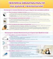 Стенд "Техника безопасности на уроке технологии" - fgospostavki.ru - Ярославль