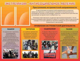Стенд "Экстремизм-антисоциальное явление" - fgospostavki.ru - Ярославль