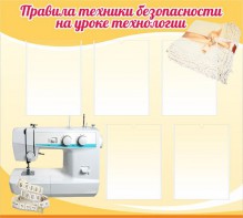 Стенд "Правила техники безопасности на уроке технологии" - fgospostavki.ru - Ярославль