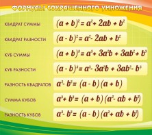 Стенд "Формулы сокращенного умножения" Вариант 3 - fgospostavki.ru - Ярославль